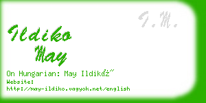 ildiko may business card